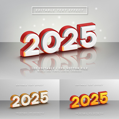 2025 Text Effect typography logo