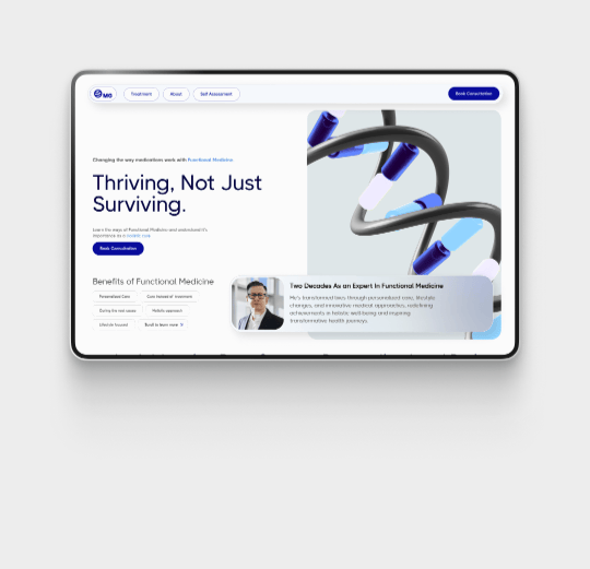 Landing page design for medical doctor animation design figma framer landing page ui uiux ux web design webflow