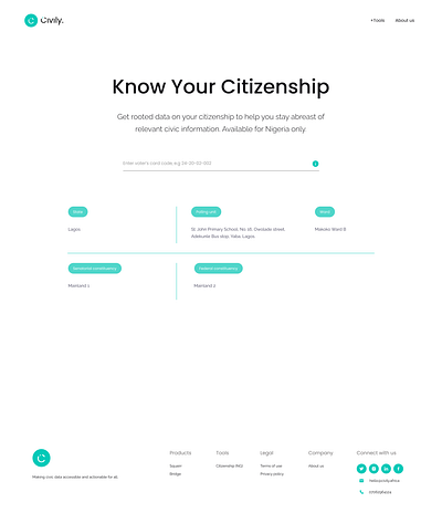 Civily - Civic Data ui ux