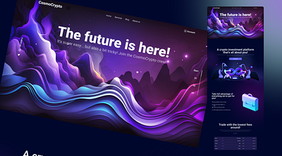 CosmoCrypto crypto design nft ui uiux ux website