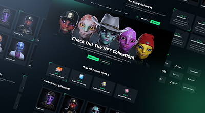 NFTALIEN crypto design nft ui uiux ux website