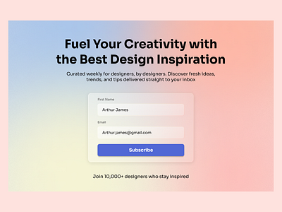 Design Newsletter SignUp 3d animation app appdesign branding design graphic design logo motion graphics newsletter newsletterdesign signin signup ui uidesign uxdesign web webdesign website websitedesign