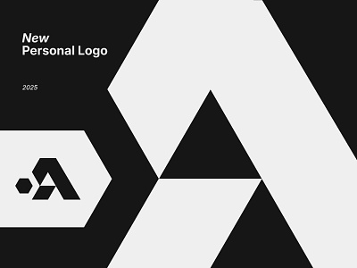 New Personal Logo abc bold clean concept geometric geometry initial a inspiration letter a logo mark modern monogram motion graphics personal logo sign simple symbol