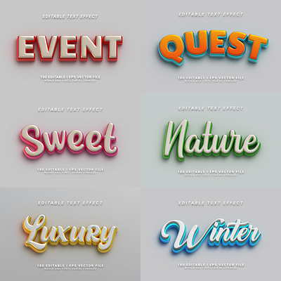 Glossy Modern Text Effect text graphic