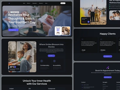 Medical or Therapies - Landing page dark design digital business landing page layouts medical service theraphy ui ui design uiux unified ui unifiedui user experience ux website