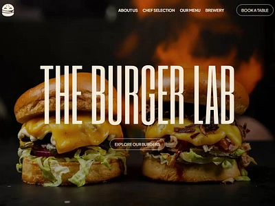 Burger Lab - Concept animation framer ui web design