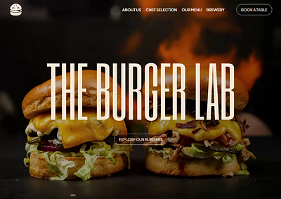 Burger Lab - Concept animation framer ui web design