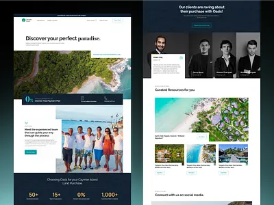 Island Land - Landing Page graphic design landing page minimal design real estate swiss design ui ux web design