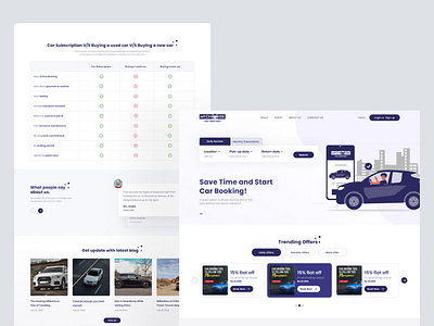 MyChoize's - Rental Car Website app ui branding design hero section landing page page design ui