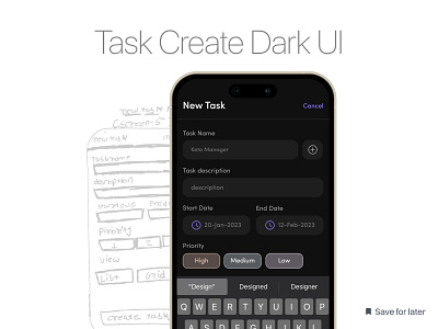 New Task Simple UI! app clean simple task management to do to do list ui ux