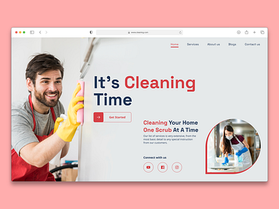 Cleaning Service - Landing Page cleaning cleaning service landing landing page page design ui design