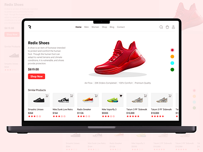 Shoes Store Landing Page landing page shoe store shoes e commerce shoes hero section shoes landing page shoes ui trending designes