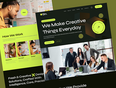 Sln - Digital Agency Website agency business corporate digital agency digital marketing landing page uiux web design website