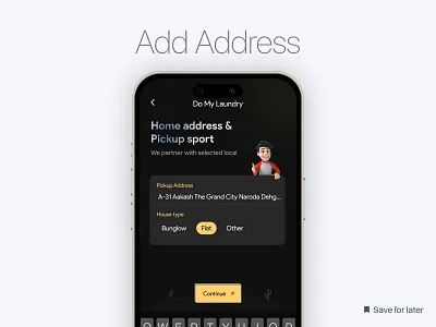 Add address illustration locality location map mobile screen