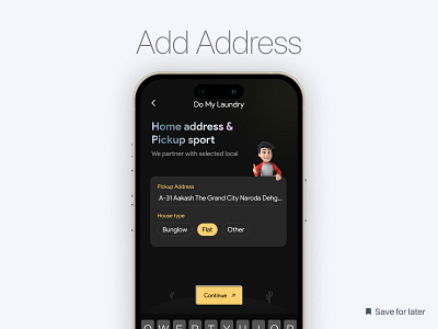 Add address illustration locality location map mobile screen