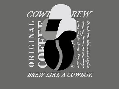 Cowboy Brew branding coffebrands coffee colors cowboy cowboys design illustration minimal modern simple