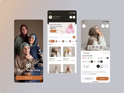 Hijab E-commerce Fashion Mobile app android beauty clothing design e commerce fashion fashion muslim hijab market market place mobile muslim app muslim store online store ramadan shop shopping style uiux women