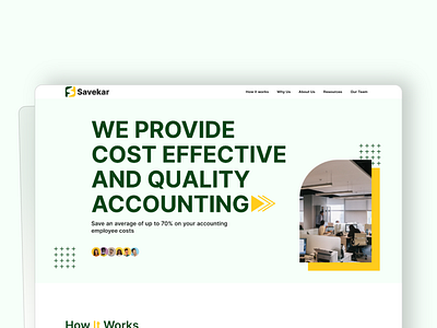 Savekar - Accounting landing page app ui branding dashboard ui