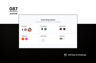 DAY-087 AVATAR 100 days ui 100days 100daysofui app design application avatar avatar ui avatar user interface daily ui challenge design figma ui user interface ux web design website design