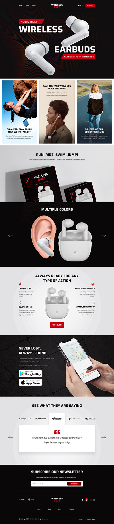 website design for earbuds buds design earbuds homepage sound website