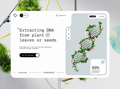 Laboratory DNA branding clean design flat illustration logo minimal simple ui ux