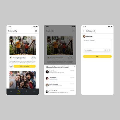 Spotlight - Community details clean collaboration communitybuilding communityengagement design designforimpact figma minimal mobileappdesign spotlightapp ui userexperience ux uxdesign