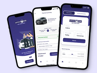 My Choize - Car Rental App car login rental splash travel ui ui design