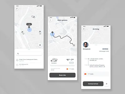 Cab Booking App app app ui booking cab design ride ui