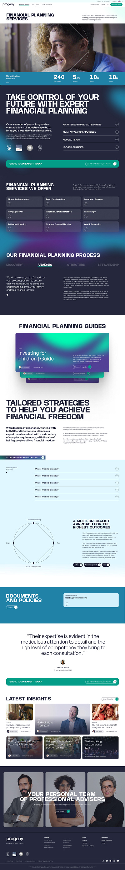 Financial Service Page Design for a Financial Service