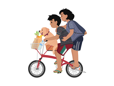 🚲 2d animation bike character dog motion graphics