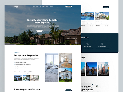 Explore Home Website Design - Real Estate Design agency building landing page marketing real estate real estate design uiux user interface web design website