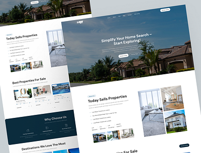 Explore Home Website Design - Real Estate Design agency building landing page marketing real estate real estate design uiux user interface web design website