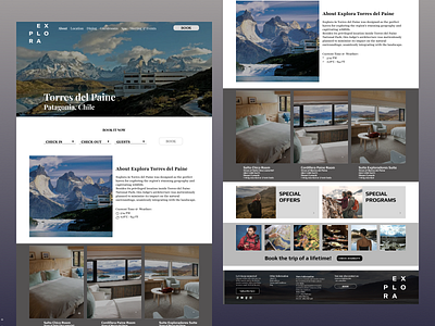 Immersive Travel Experience UI UX Design hotel travel ui ux web