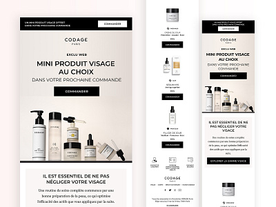 CODAGE Paris - Newsletter design beauty brand beauty brand email designer email email email design email designer email klaviyo graphic design newsletter design newsletters templates