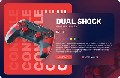 Game Controller Product Page Concept Design controller design game controller games ui ux video games