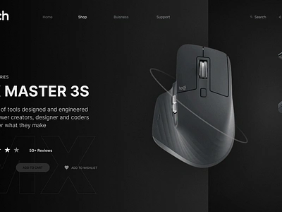 Logitech Mouse Product Page Concept Design branding design logitech product design ui ux