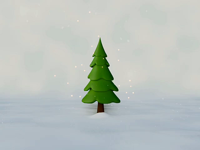 Christmas tree by Uni 3d animation logo motion graphics