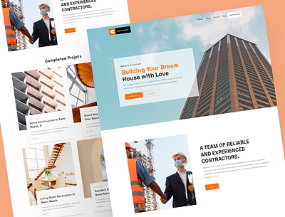 Construction Website Design - Landing Page building construction landing page property real estate uiux user interface web design website