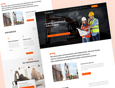 Website Design For Construction - Landing Page Design architecture building construction landing page property real estate uiux user interface web design website