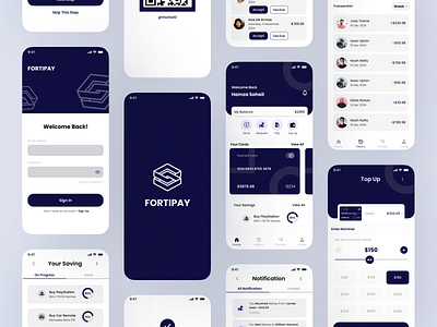 FortiPay app branding design graphic design illustration logo typography ui ux vector