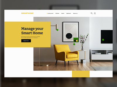 Smart Home // Website banner branding concept design digital graphic design illustration landing page logo pitch deck smart home ui ux web design website