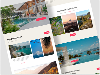 Bedroom Villas - Accommodations Website accommodation accommodation website holiday website design hotel inspiration inspiration design travelling ui ui ux design uidesign uiux user interface villa website website design