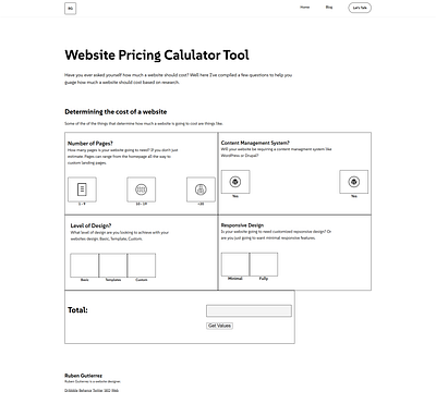 Website Pricing Tool - Free Download calculator pricing