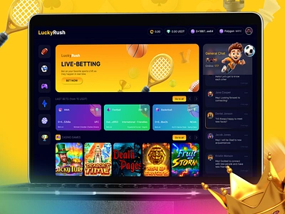 Casino Website - Live Betting bet betting casino casino branding casino design casino development casino ui casino website crypto casino gambling design igaming live casino new casino online casino slot ui web casino web design