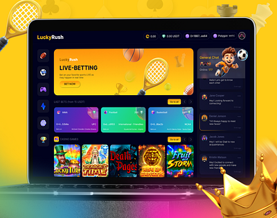 Casino Website - Live Betting bet betting casino casino branding casino design casino development casino ui casino website crypto casino gambling design igaming live casino new casino online casino slot ui web casino web design