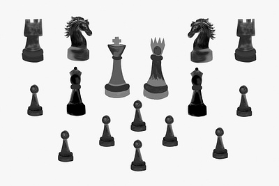 Illustrations - Chess Pieces character design graphic design icon illustration