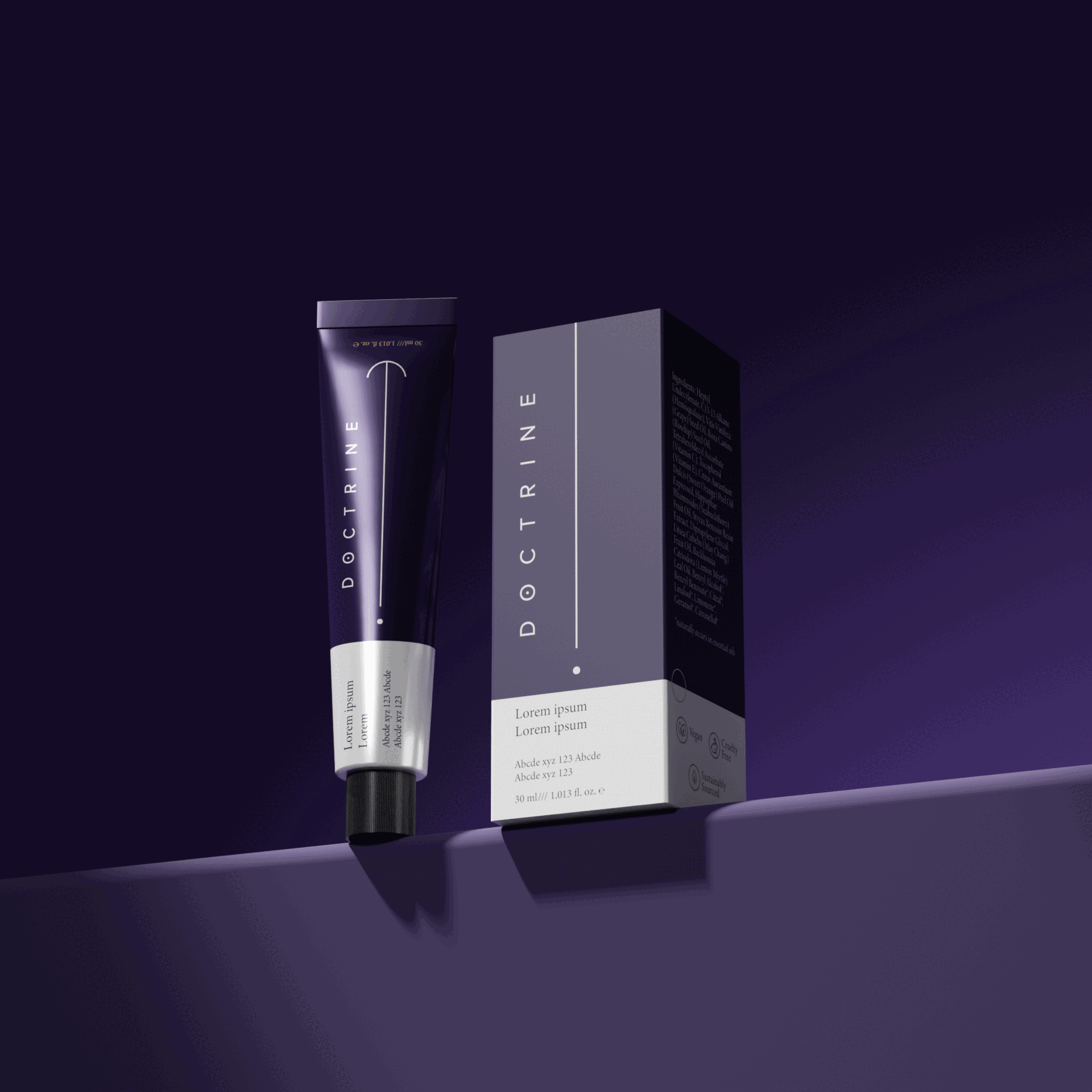 DOCTORINE – Skincare Product Design & Packaging 3d 3d mockup beauty box branding cosmetic cosmetic label design cosmetic packaging design illustration label design logo packaging design product label product packaging skincare tube tube design tube packaging ui