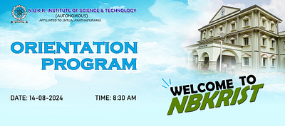 Banner Design For ORIENTATION PROGRAM at My College graphic design