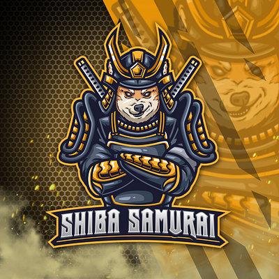 Shiba Samurai Mascot Logo animal logo artwork cartoon cartoon logo character design crypto design custom logo gaming logo graphic design illustration logo logo design mascot logo nft design samurai twitch logo vector youtube logo