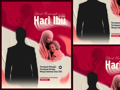 Mother's Day Flyer flyer graphic design hari ibu minimalist mothers day poster typography